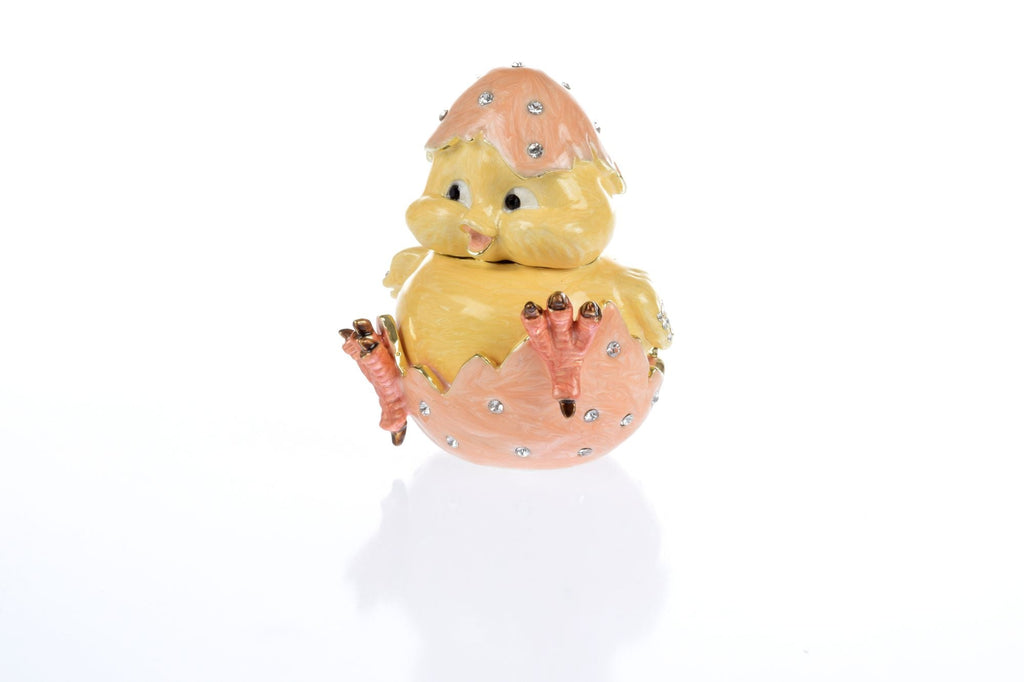 A chick hatches from an egg Trinket Box-3