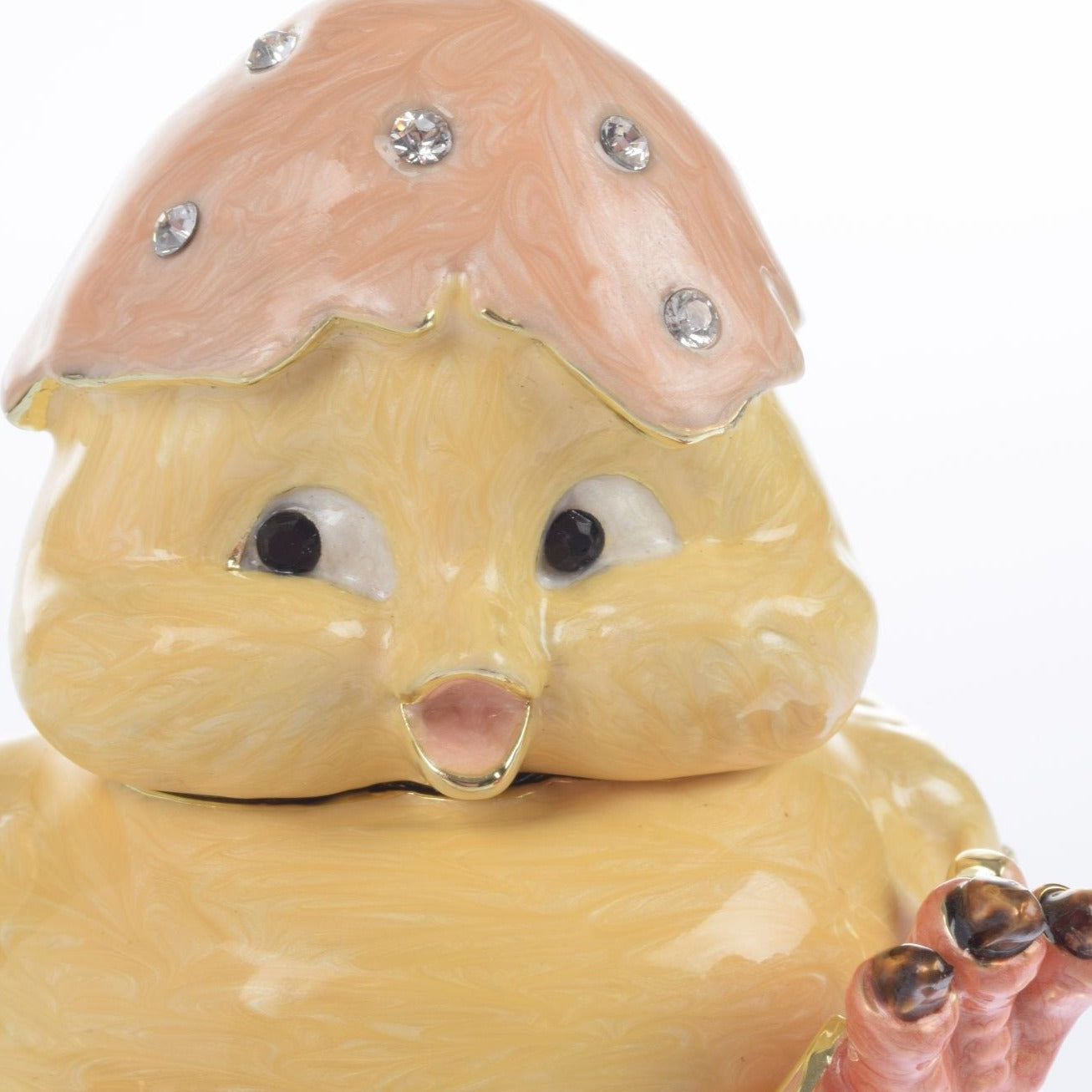 A chick hatches from an egg Trinket Box-1