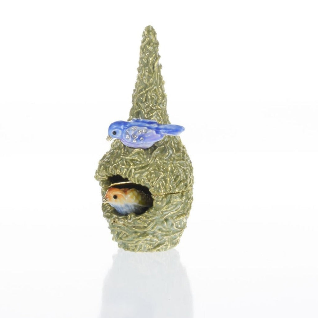 Two love Birds in a nest  Trinket Box-0
