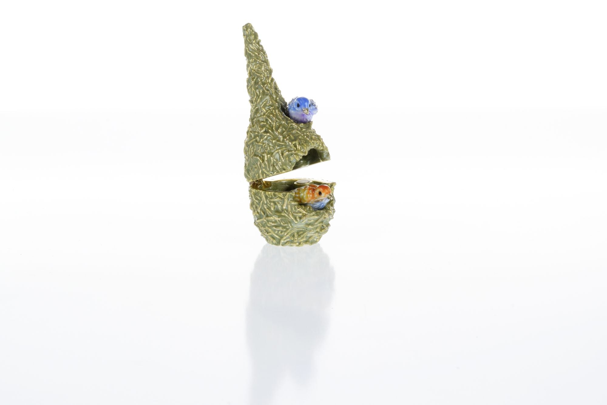 Two love Birds in a nest  Trinket Box-2