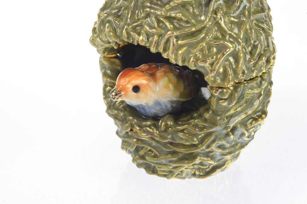 Two love Birds in a nest  Trinket Box-3