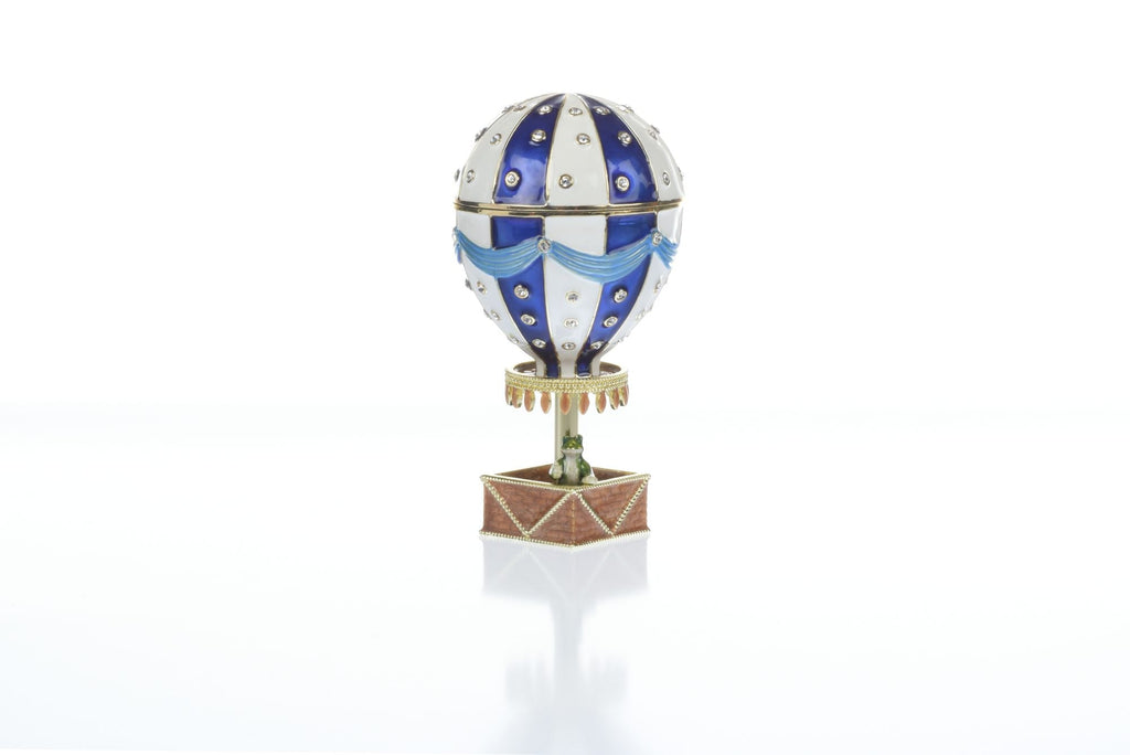 Blue Hot air balloon with frog Limited edition 1-250-2