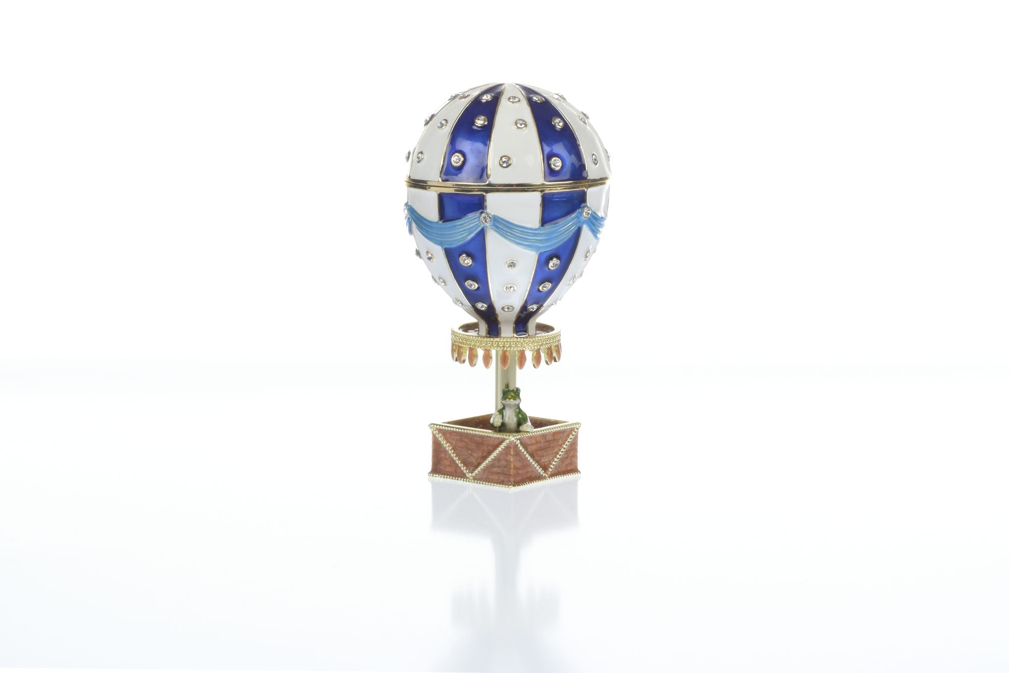 Blue Hot air balloon with frog Limited edition 1-250-2