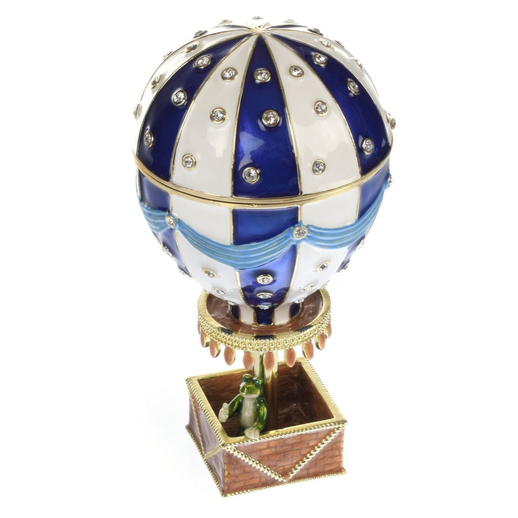 Blue Hot air balloon with frog Limited edition 1-250-0