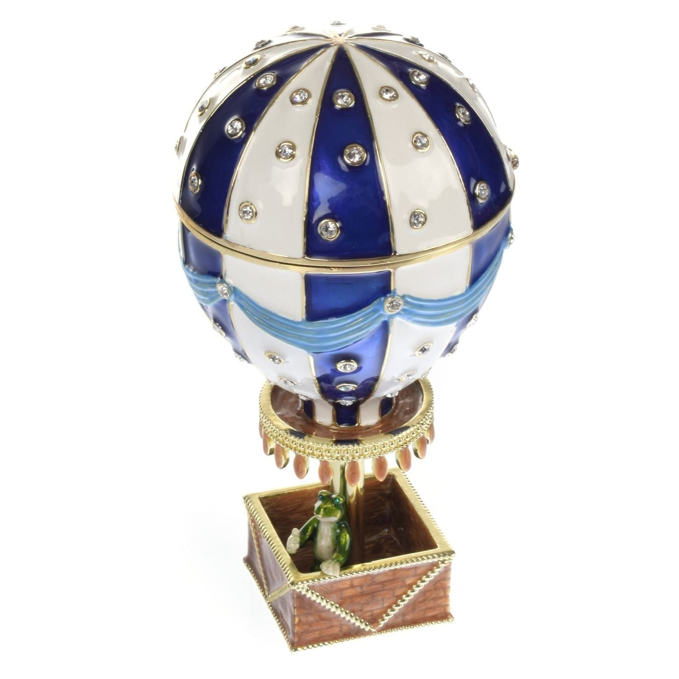 Blue Hot air balloon with frog Limited edition 1-250-0