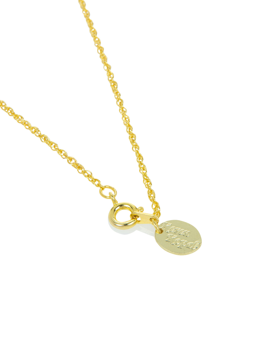 Yellow Egg Star of David Pendant Gold Necklace-4