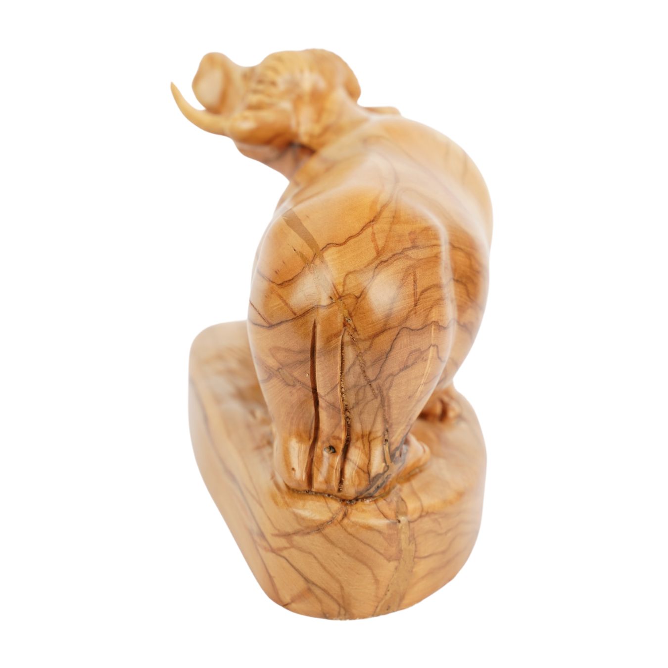 Handgeschnitzter Ochse aus Olivenholz – Exklusive Holzskulptur aus Bethlehem (18 cm)-2