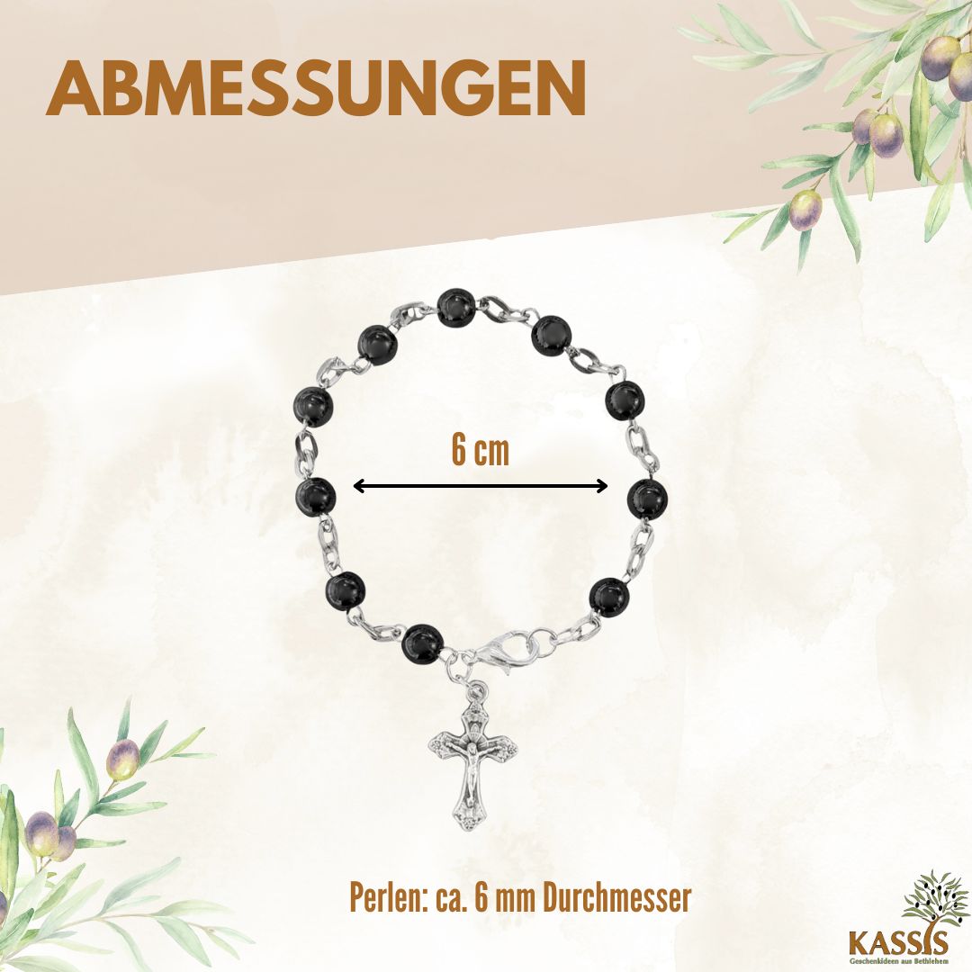 Armband mit runden Hämatit-Perlen – Handgefertigt in Bethlehem-2