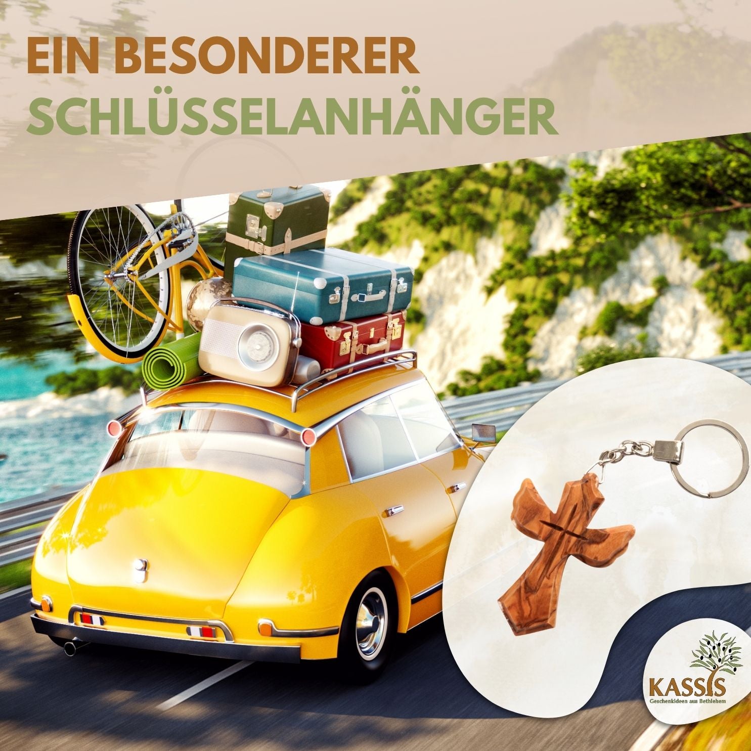 Angel-shaped cross keychain-4