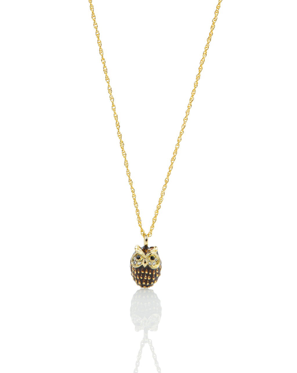 Owl Charm Pendant Necklace-1