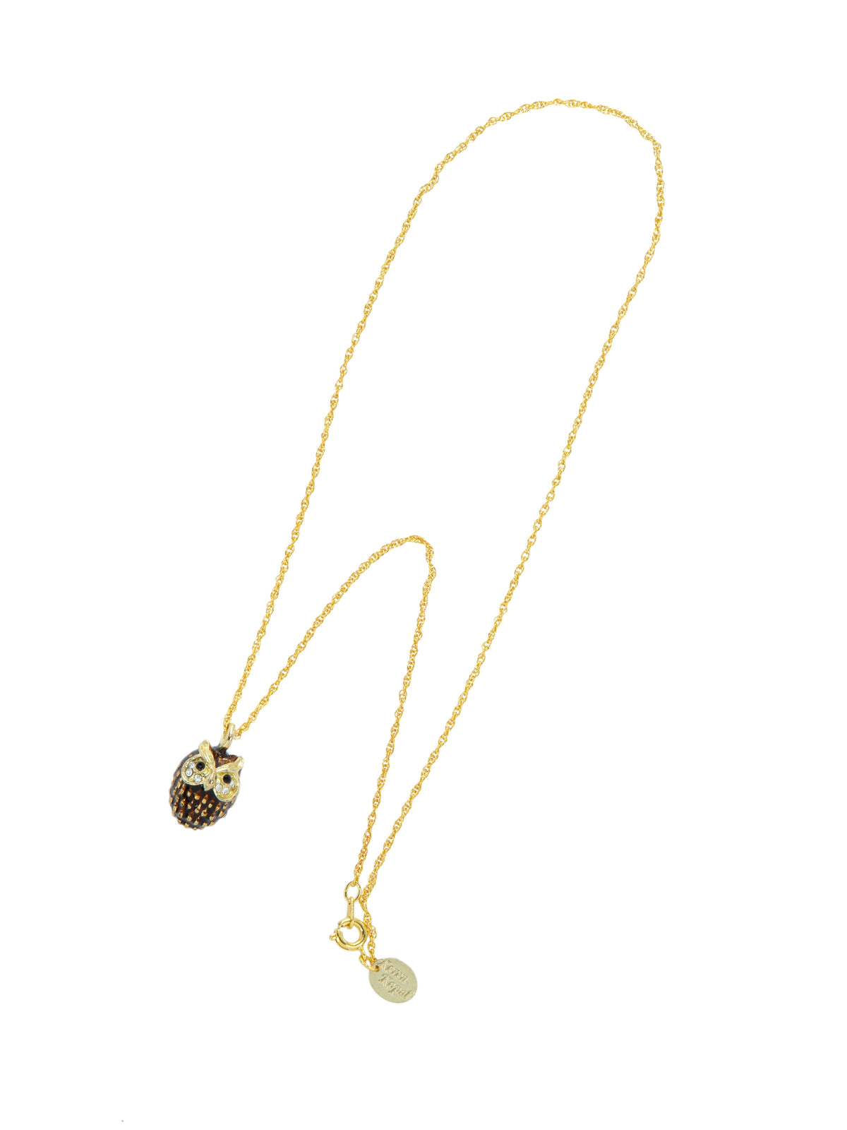 Owl Charm Pendant Necklace-3