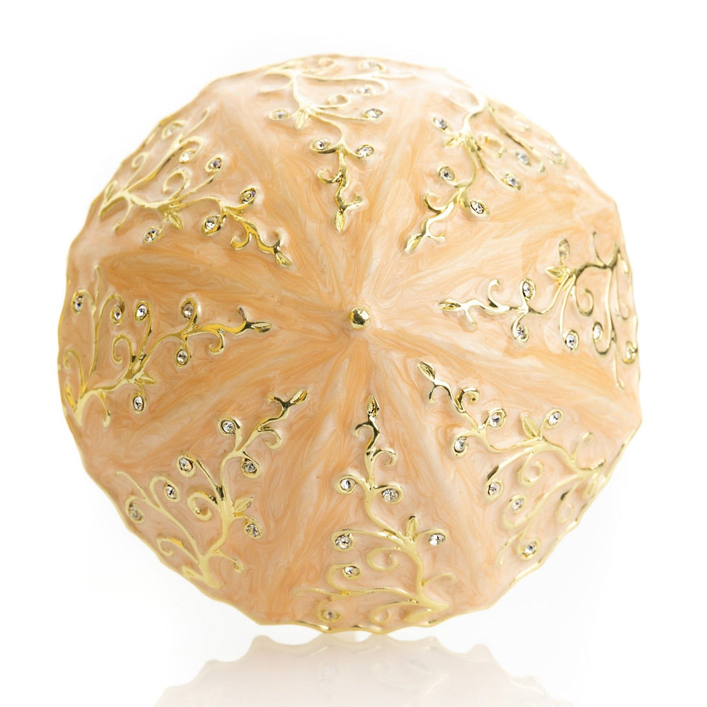 Pink Umbrella Trinket Box Handmade with Swarovski Crystals-1