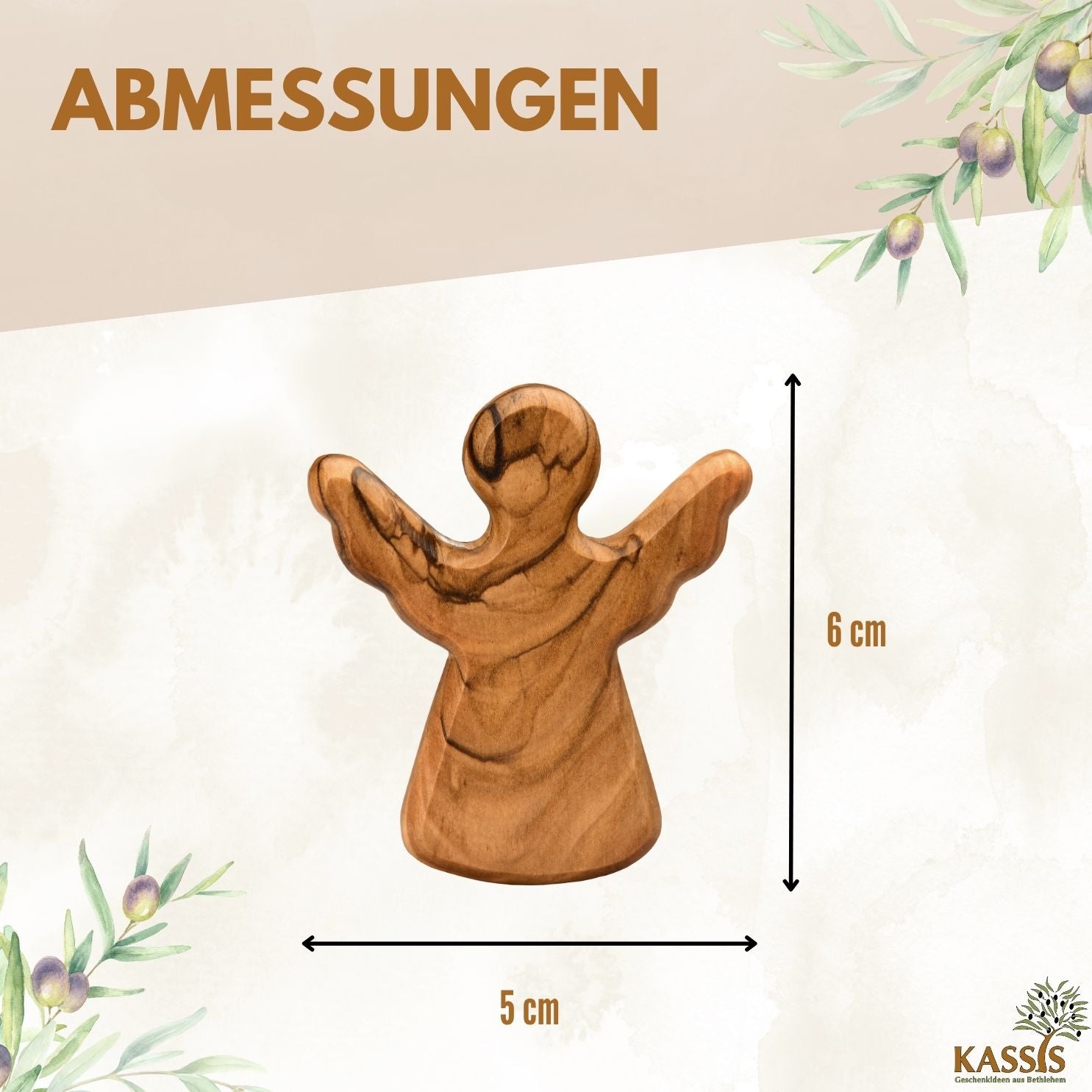 Second choice: Guardian angel as a tactile object made of olive wood – with minor flaws-2