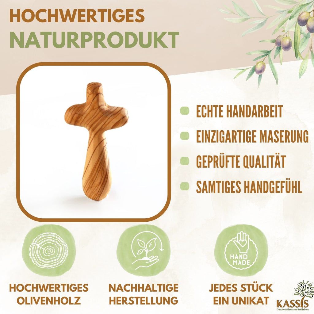 Olivenholz Kreuz Handschmeichler-1