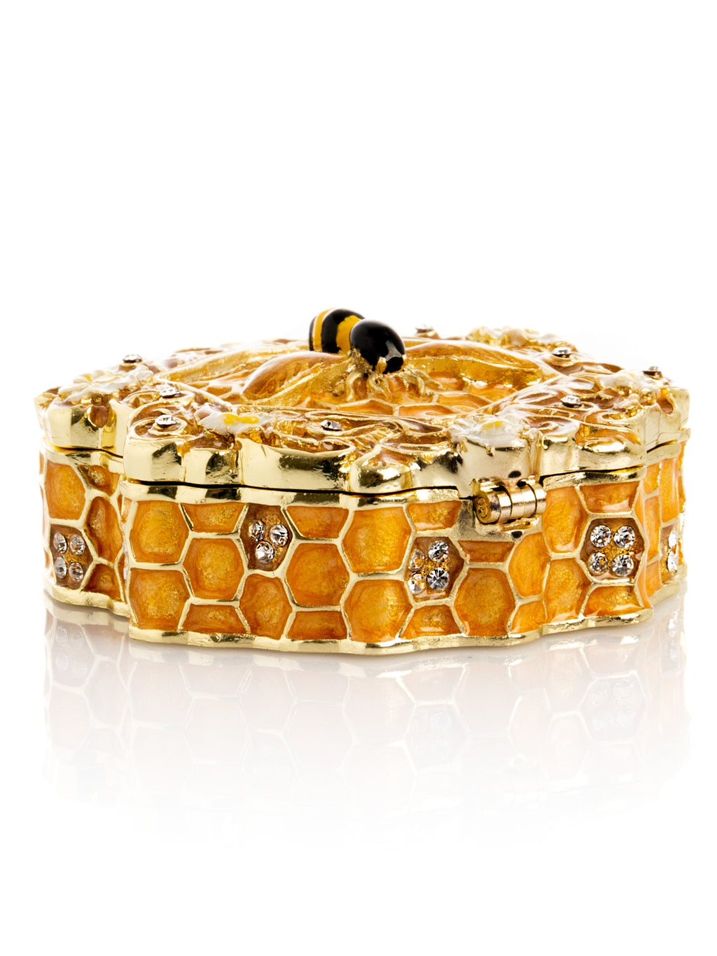 Trinket Box Honeycomb with a Bee Queen on top-4
