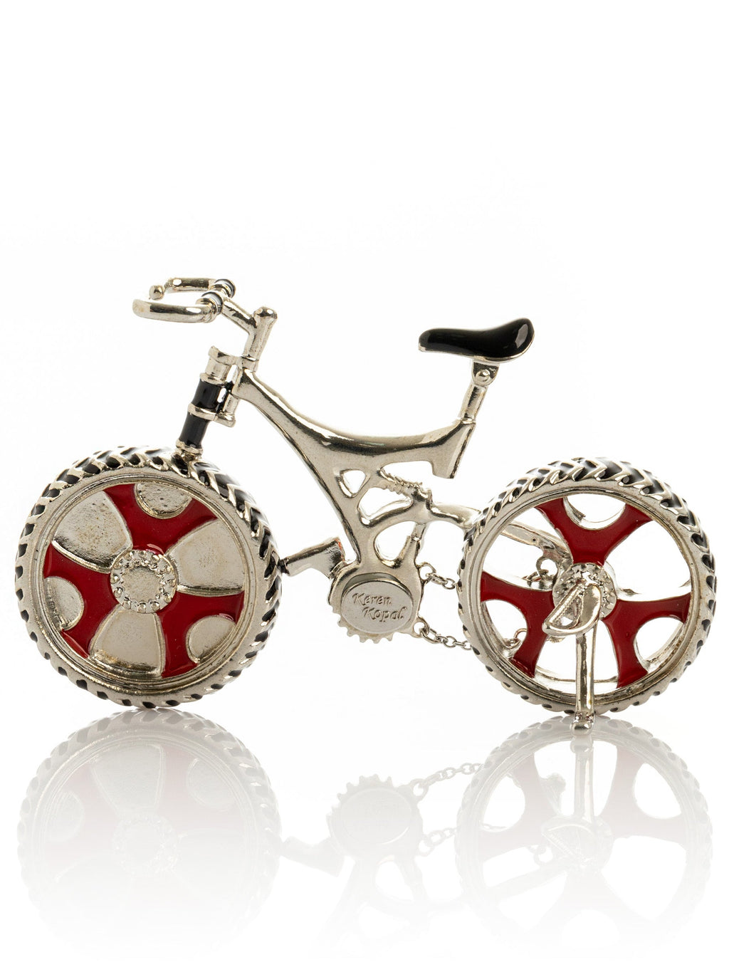 Bicycle clock with Red crystals-3