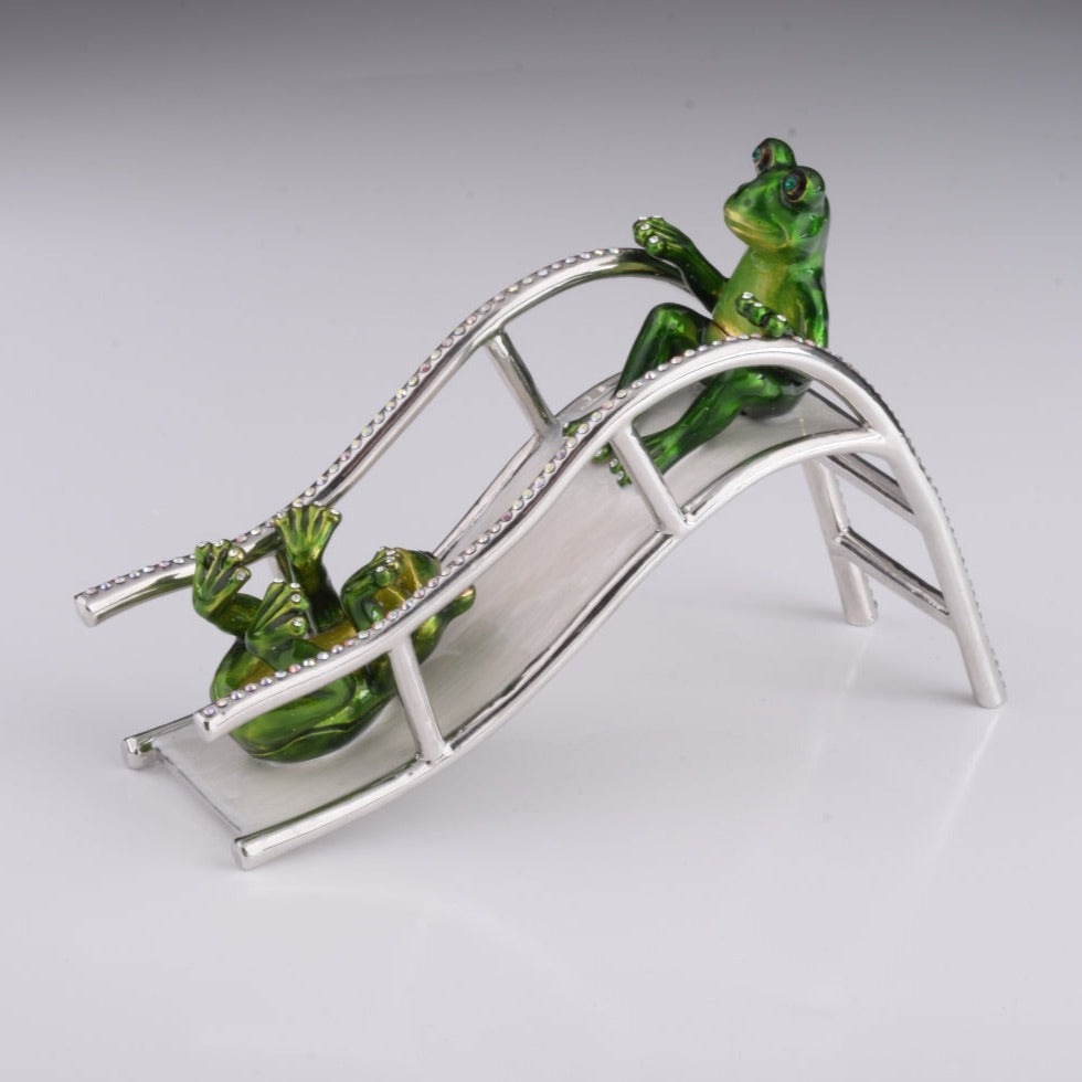 Two Frogs Riding Slide-0