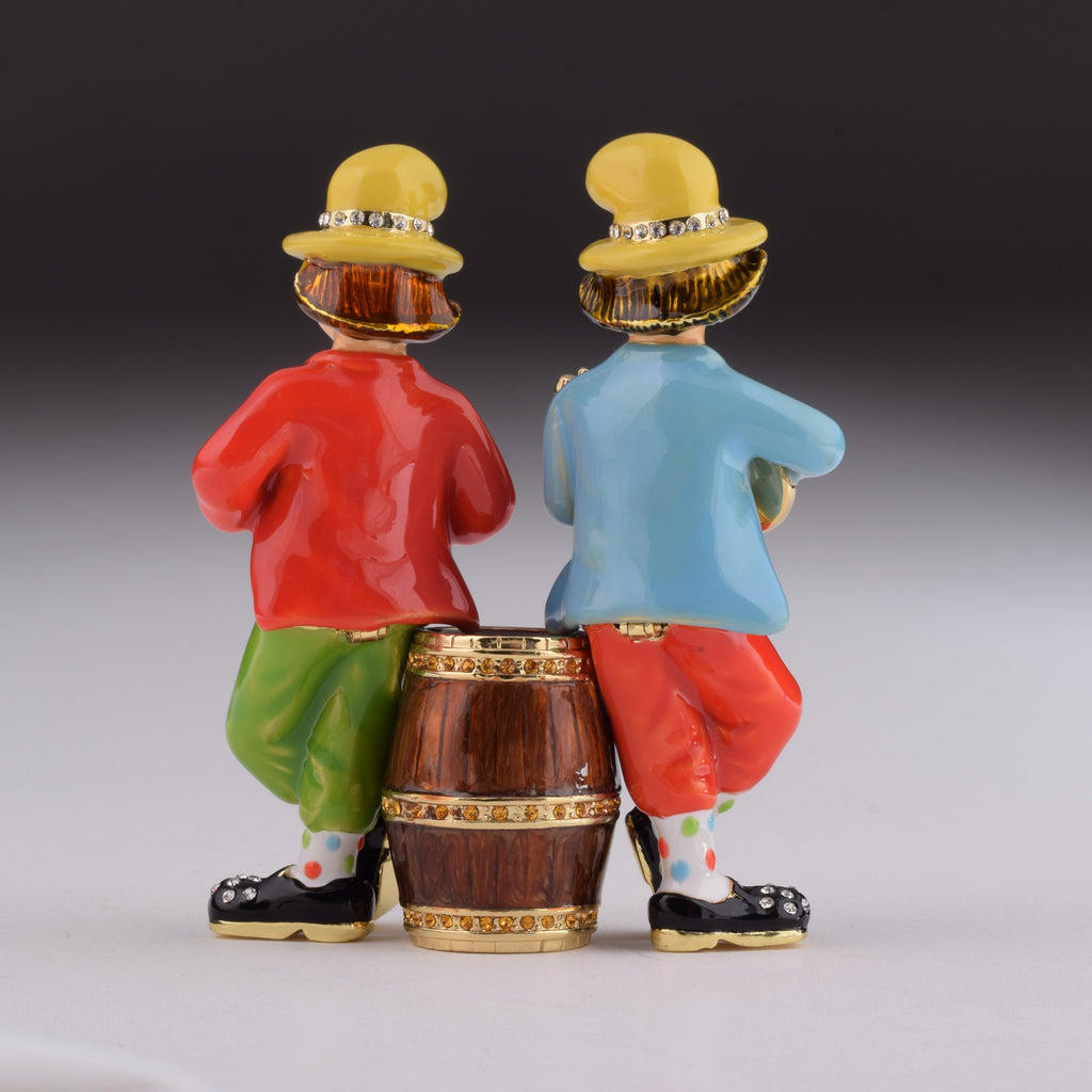 Two Circus Clowns Playing Music-1
