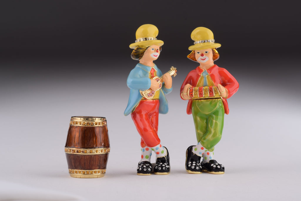 Two Circus Clowns Playing Music-3