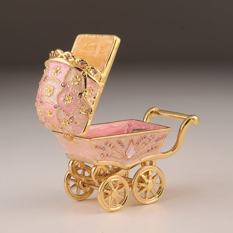 Pink Baby Carriage Trinket Box-1