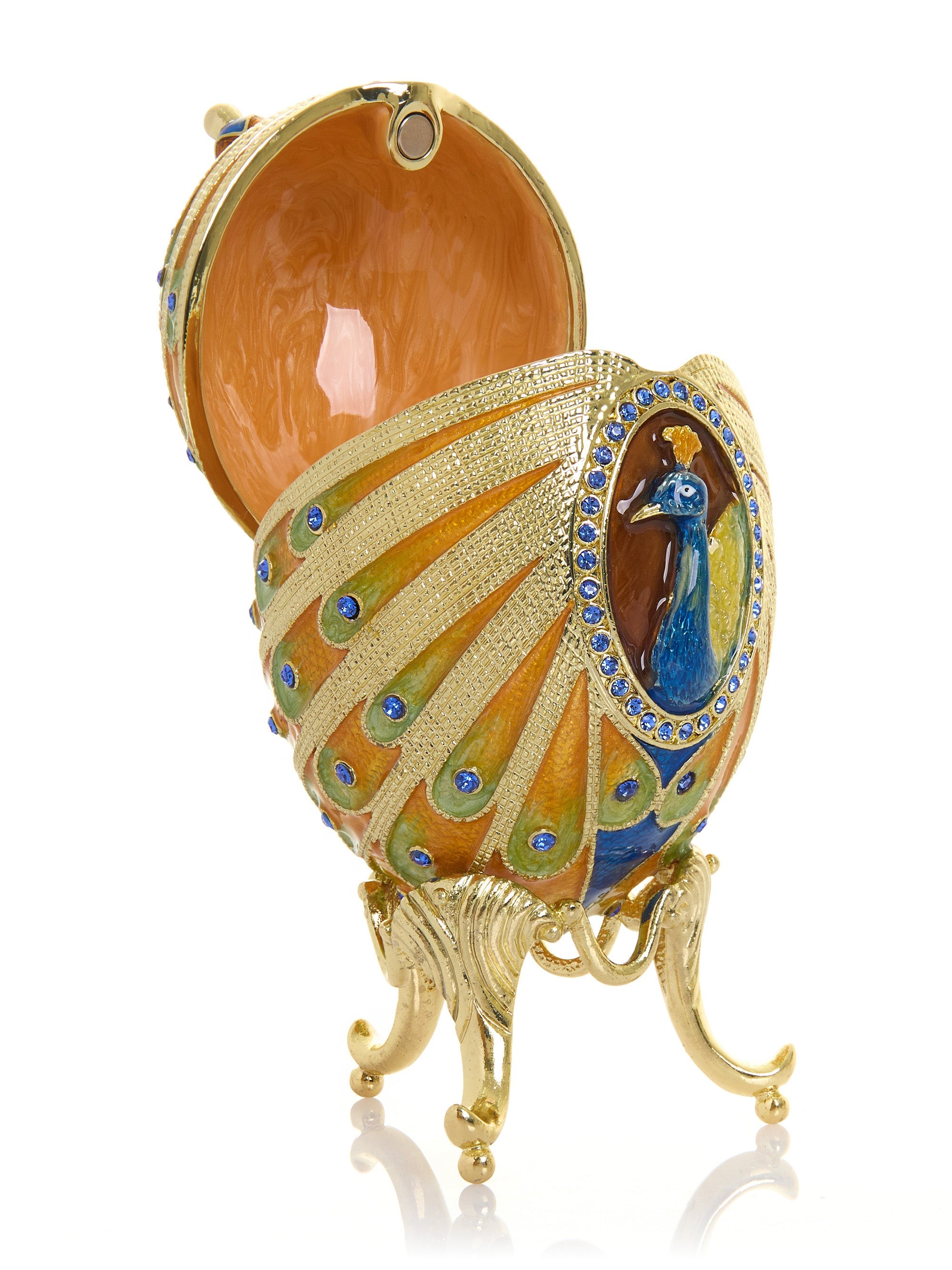Colorful Peacock Faberge Egg-4