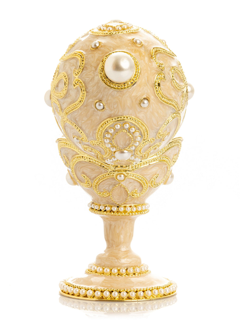 Gold Easter Egg with Pearls Necklace-4