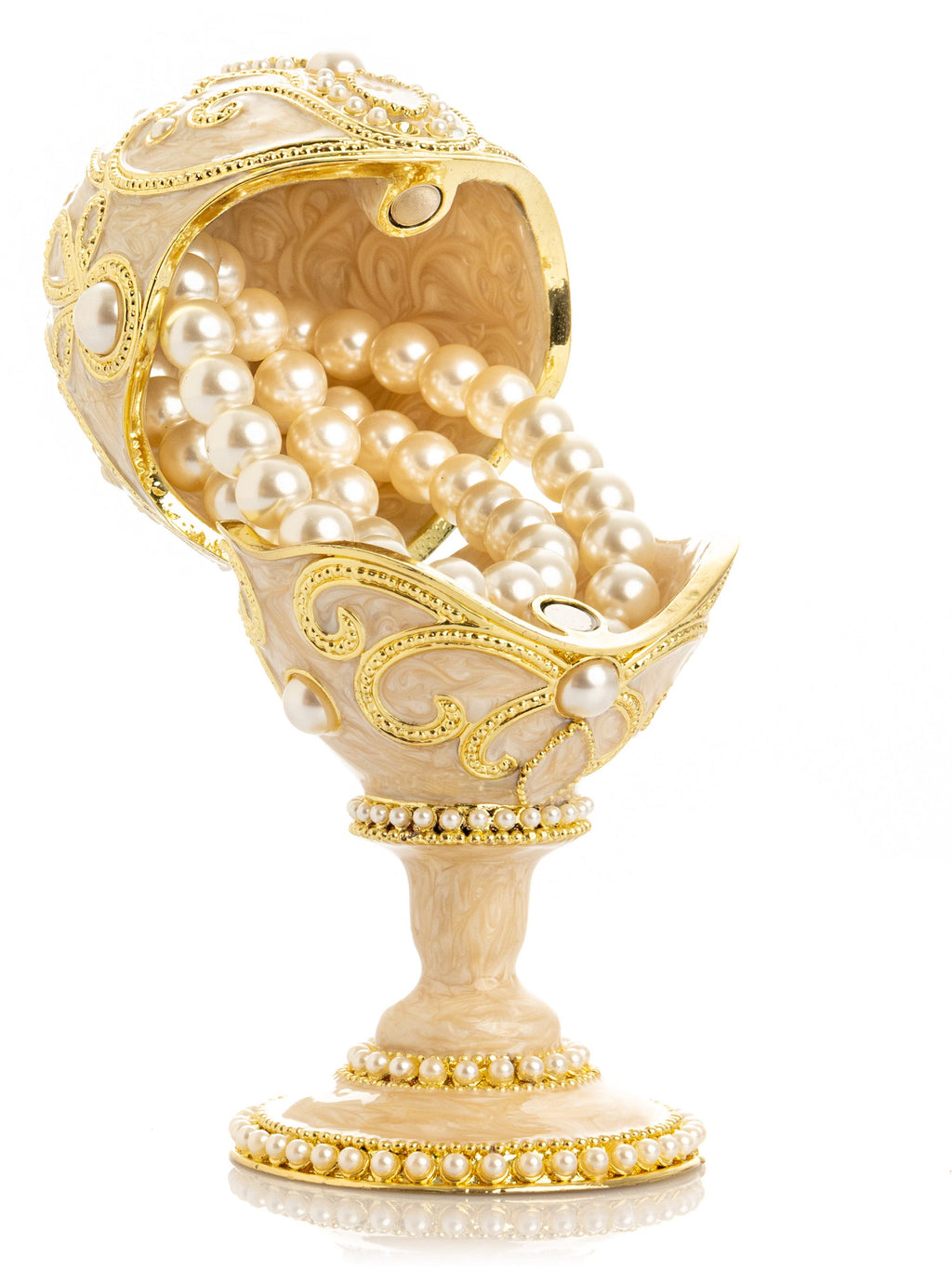Gold Easter Egg with Pearls Necklace-0