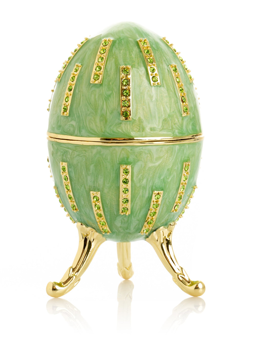 Green Easter Egg with Flowers Hidden compartment-2