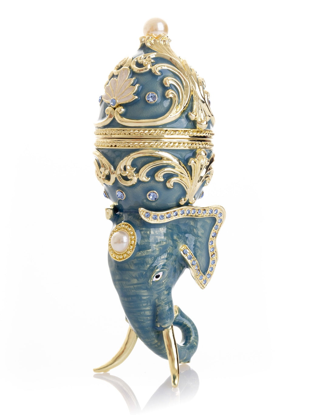Unique Easter Egg Elephant Pedestal-3