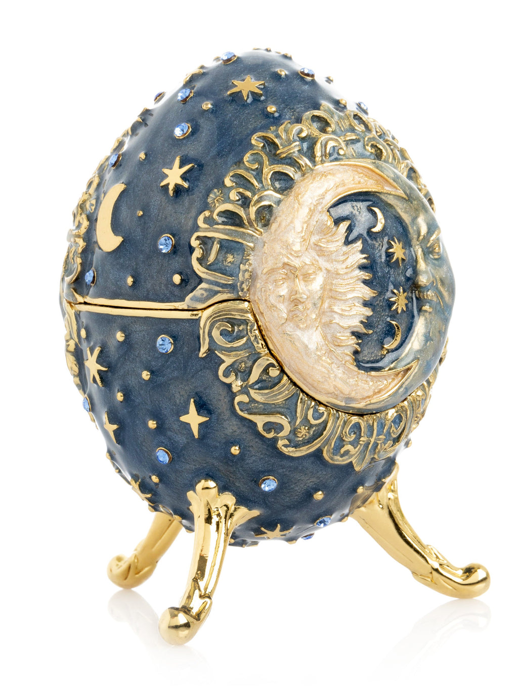 Celestial Sun and Moon Egg Trinket Box-0