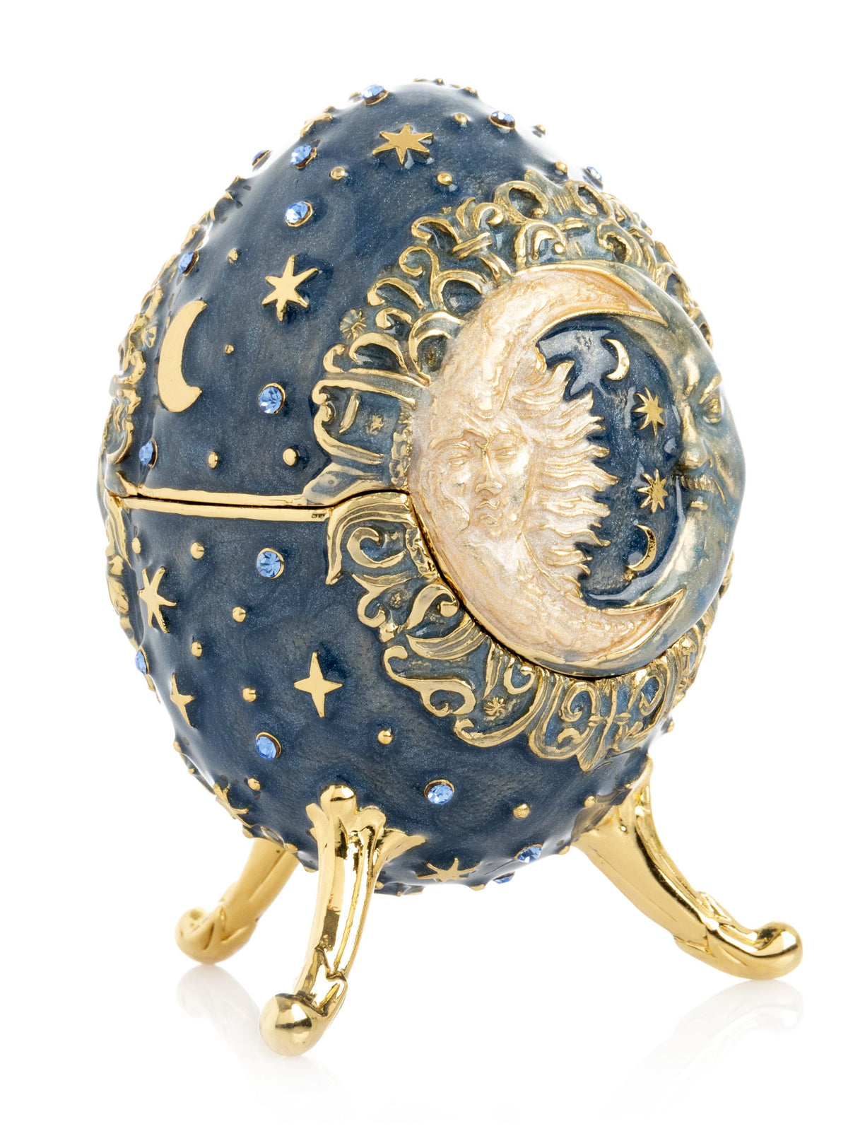 Celestial Sun and Moon Egg Trinket Box-0