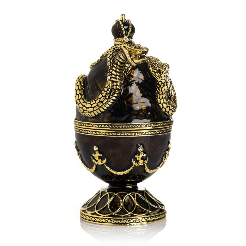 Black Faberge Egg with Snakes-0