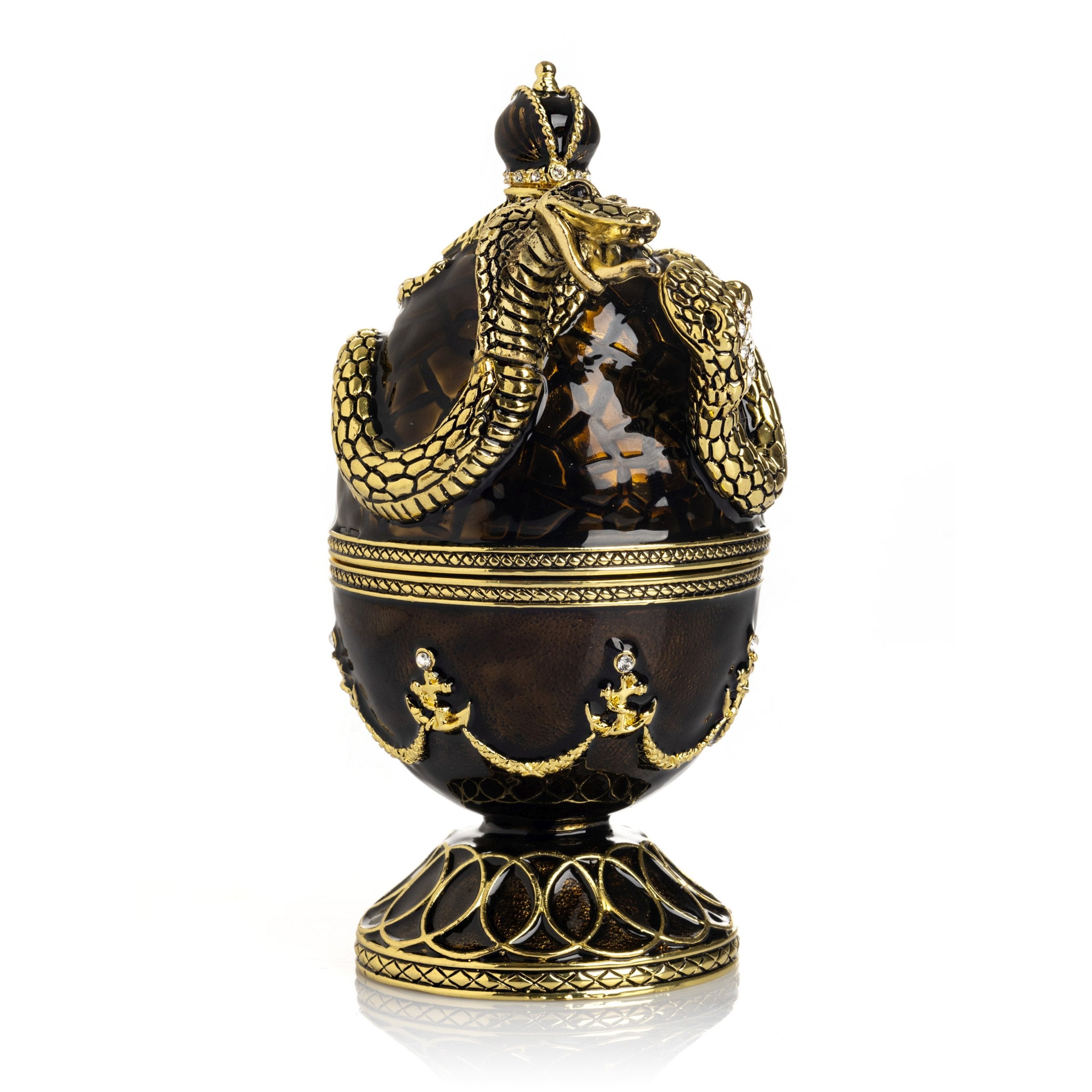 Black Faberge Egg with Snakes-0