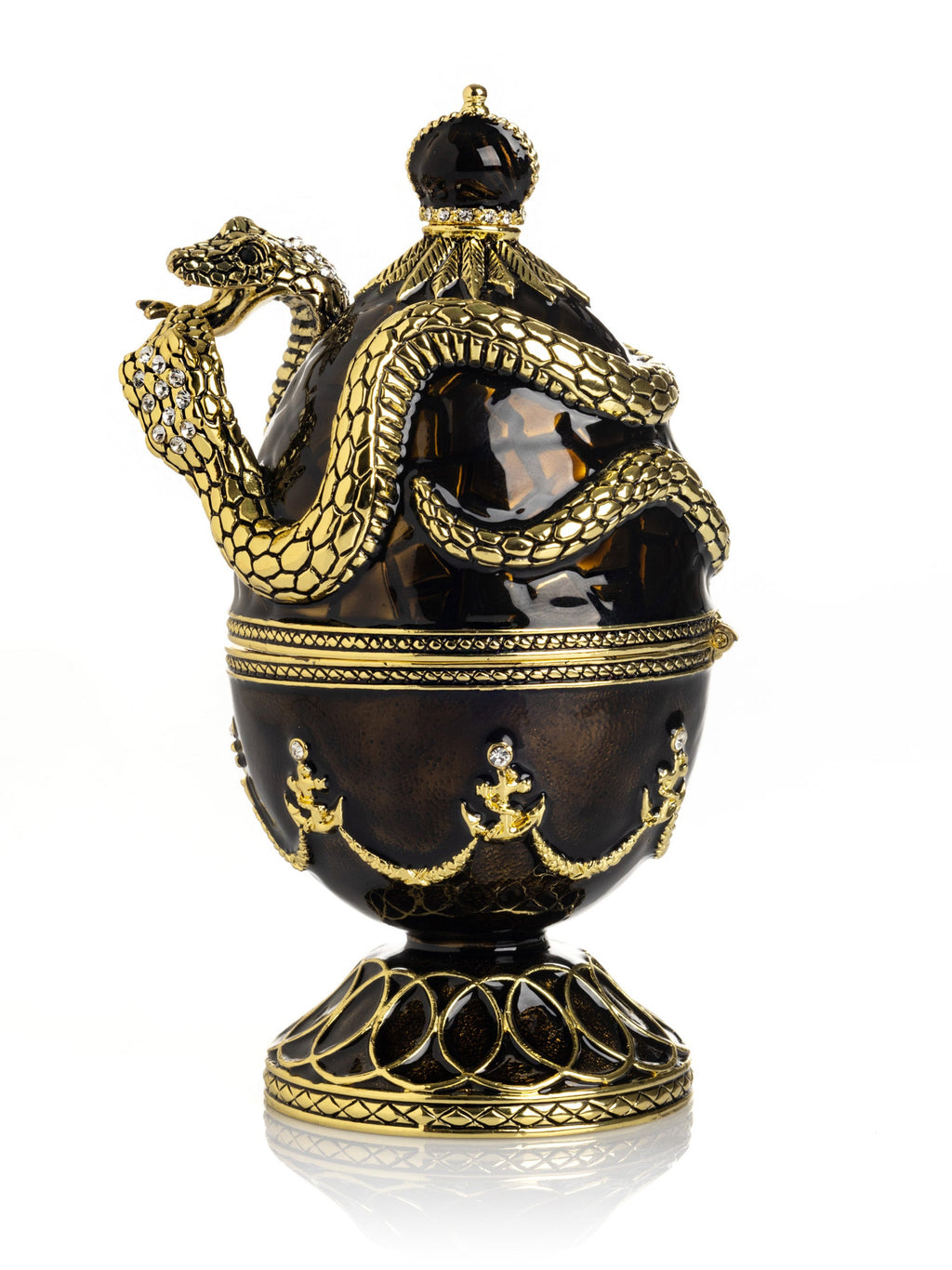 Black Faberge Egg with Snakes-3