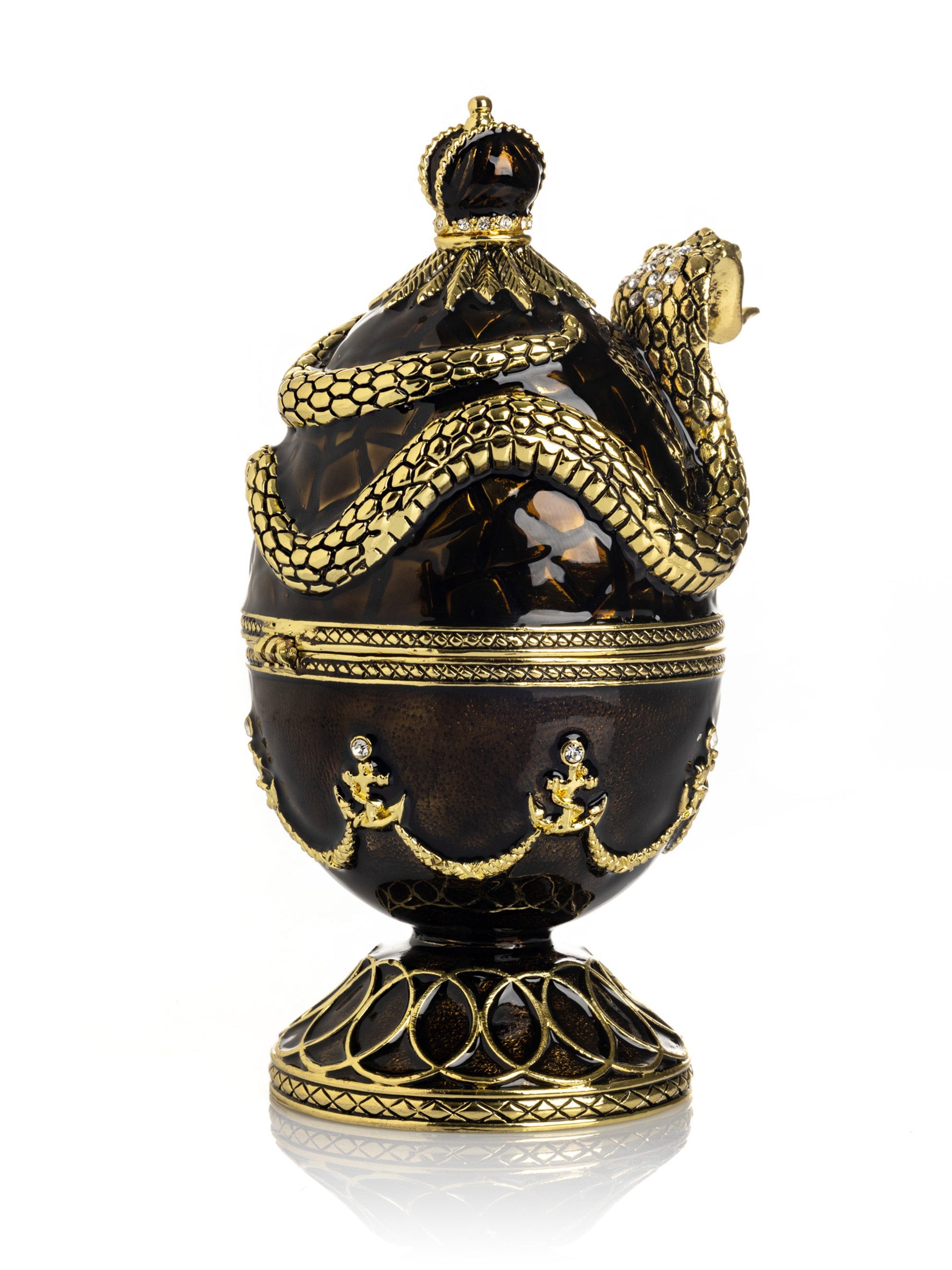 Black Faberge Egg with Snakes-4