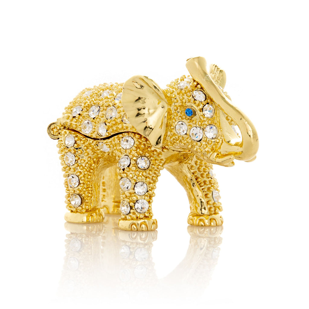 Golden Elephant with crystals-0