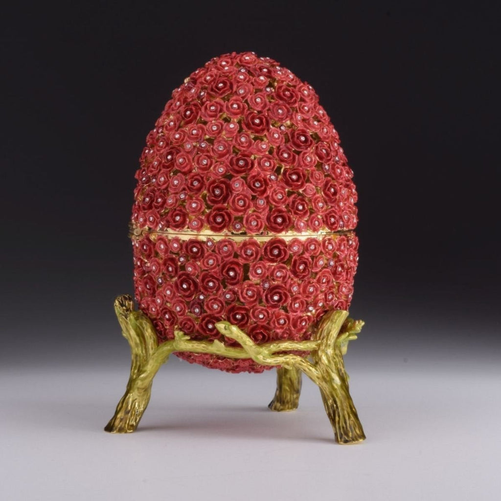 Red Flowers Faberge Egg-0