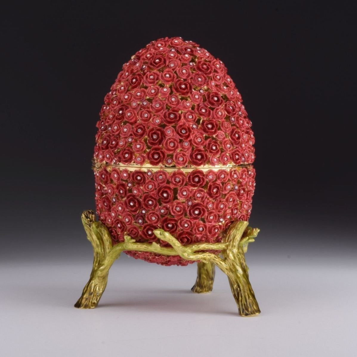 Red Flowers Faberge Egg-0