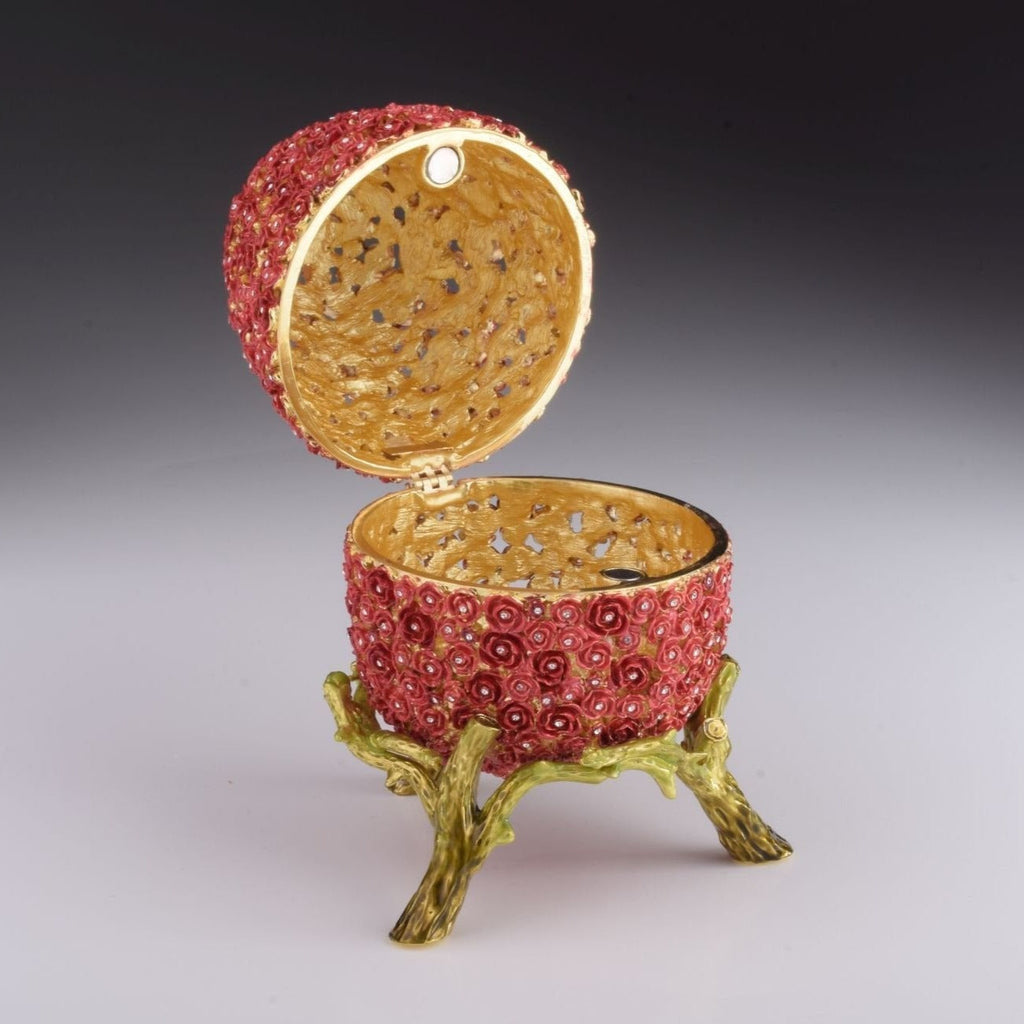 Red Flowers Faberge Egg-1