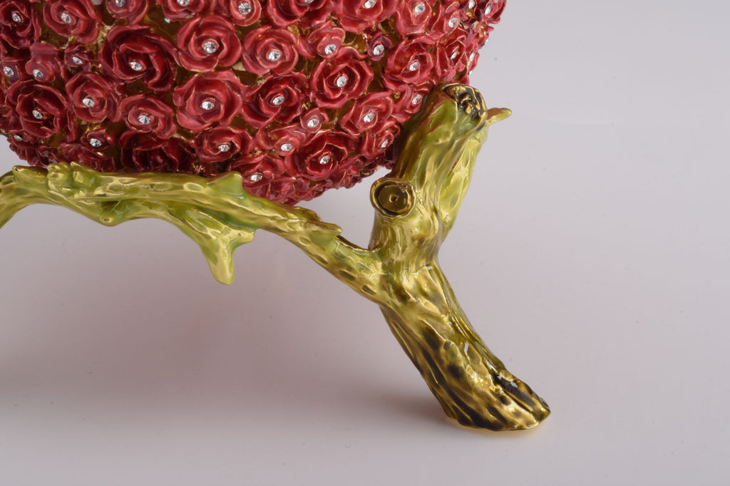 Red Flowers Faberge Egg-4