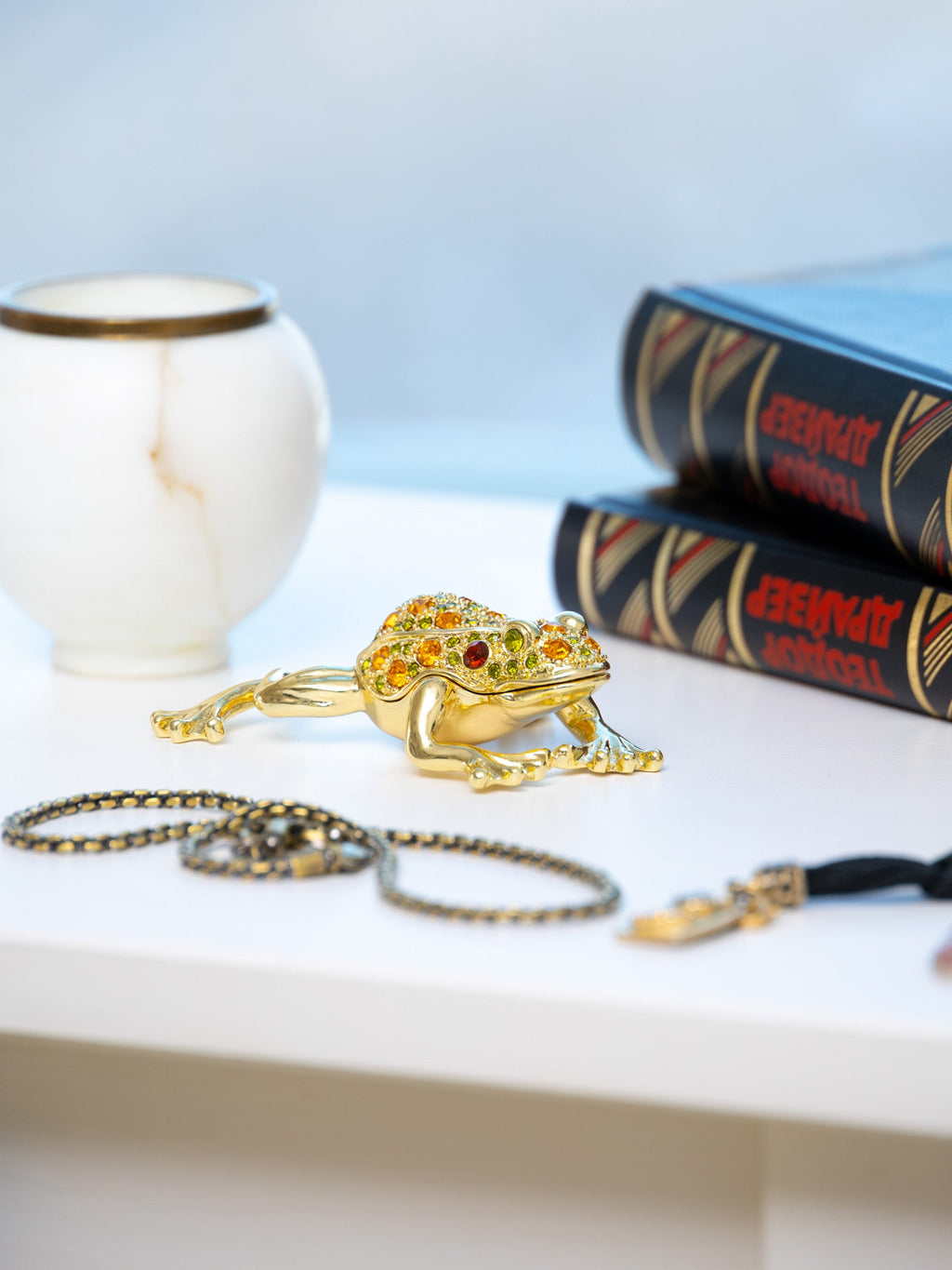 Golden Frog Trinket Box-1