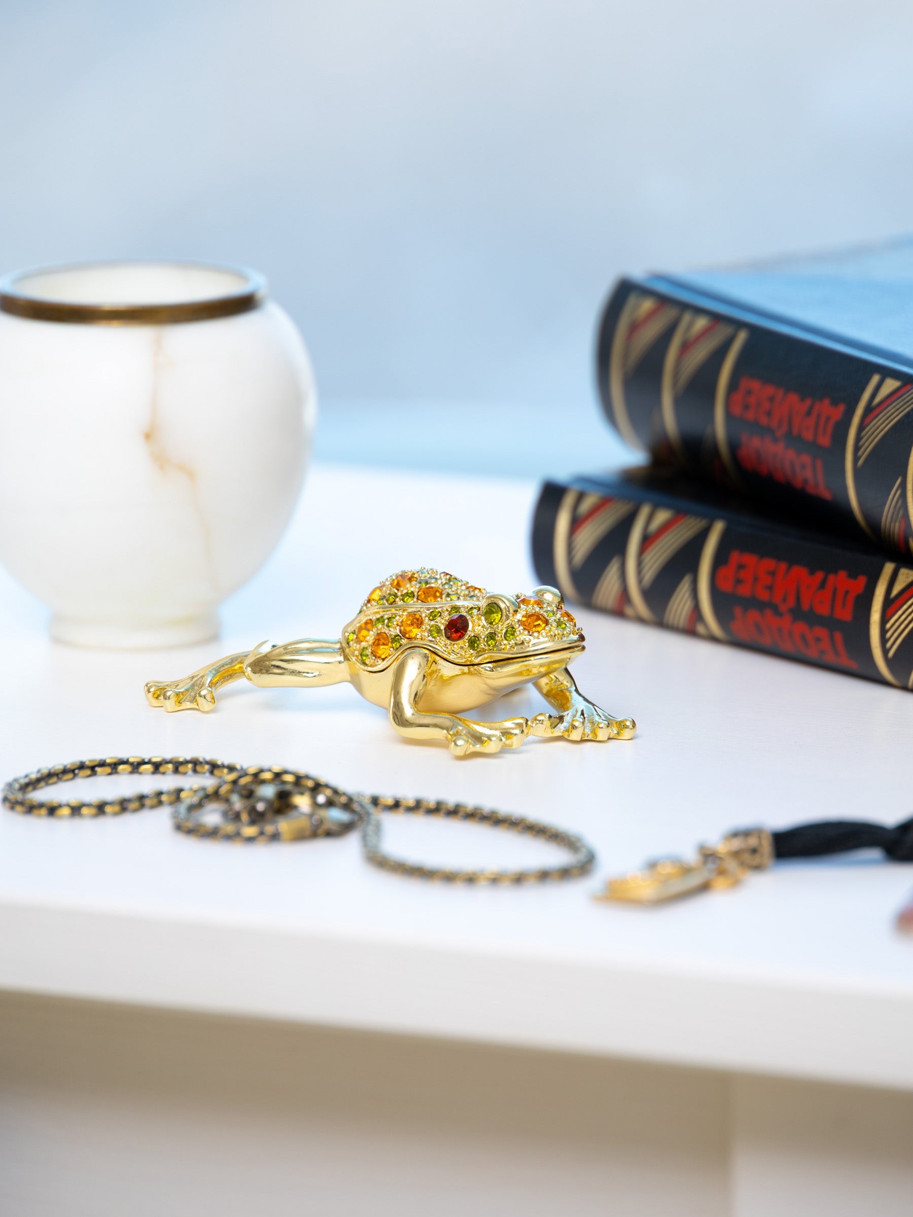 Golden Frog Trinket Box-1