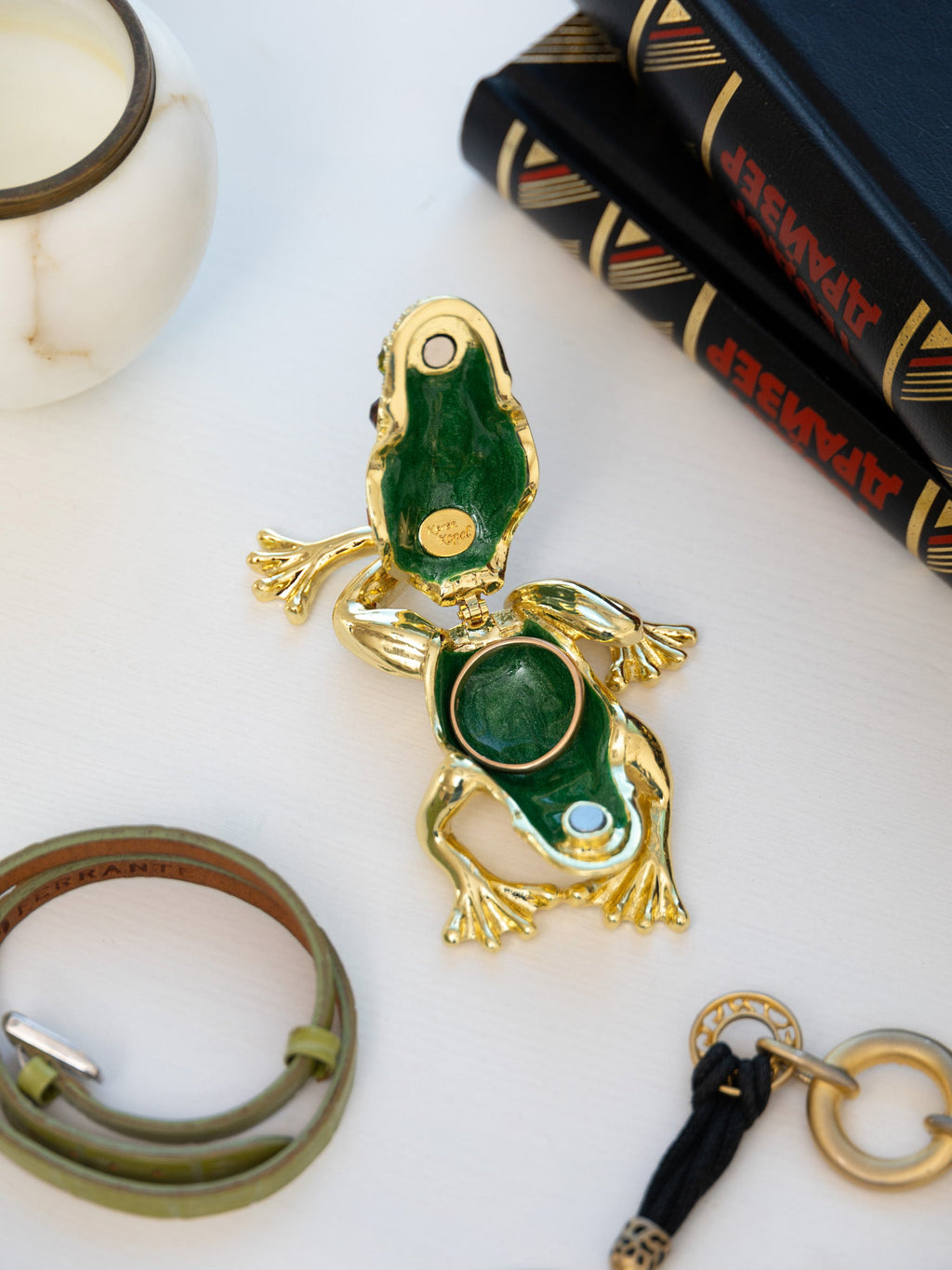 Golden Frog Trinket Box-2
