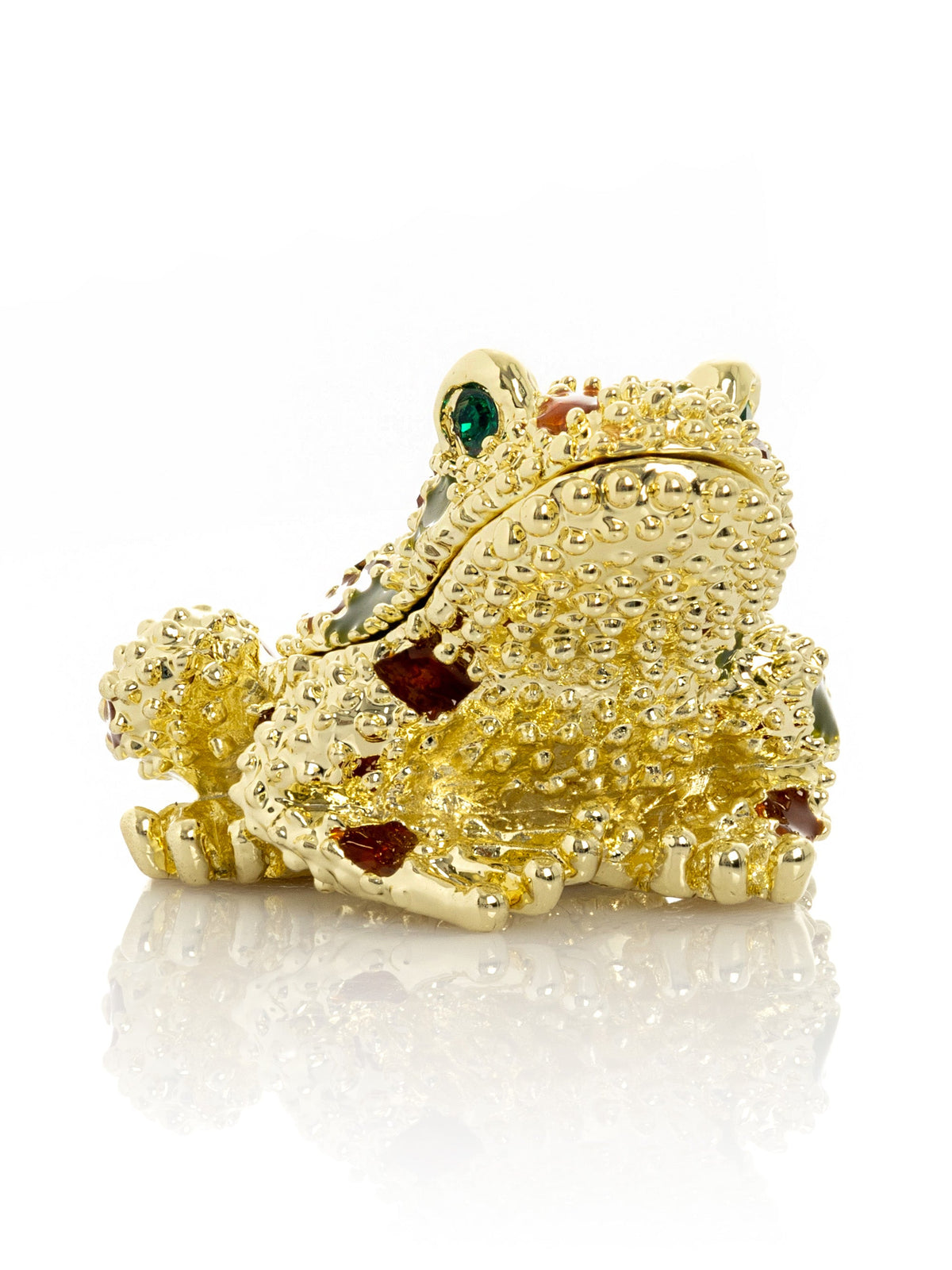 Golden Frog with Colorful Stones-4