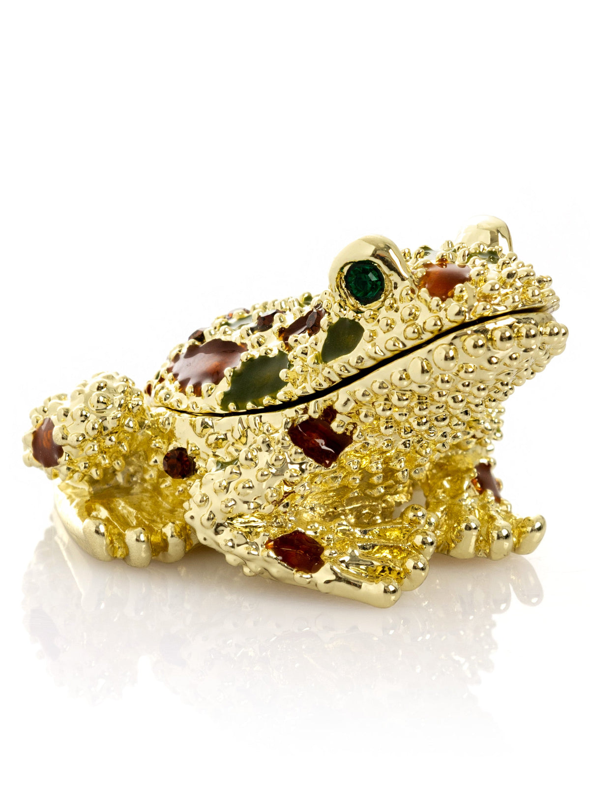 Golden Frog with Colorful Stones-2
