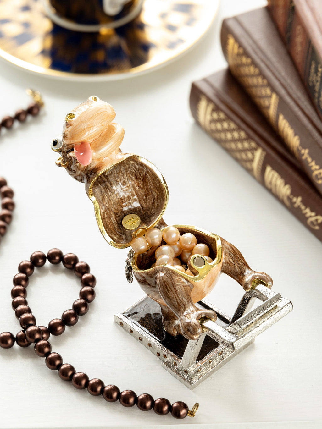 Hippo Running on a Treadmill Trinket Box-1