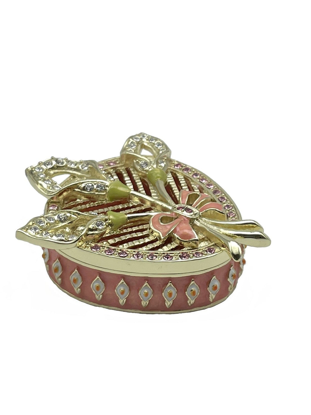 Pink Beautiful Decorated Trinket Box-3