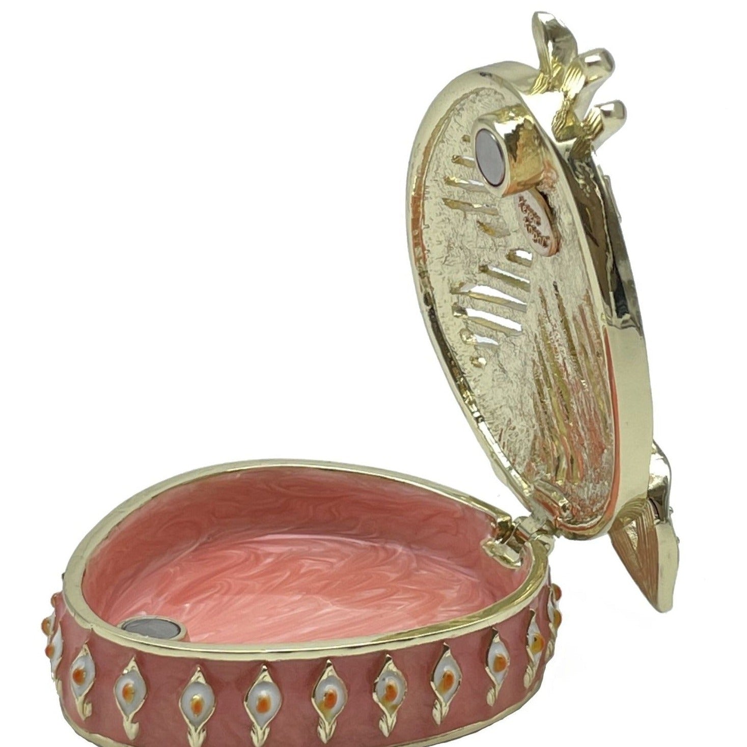 Pink Beautiful Decorated Trinket Box-1