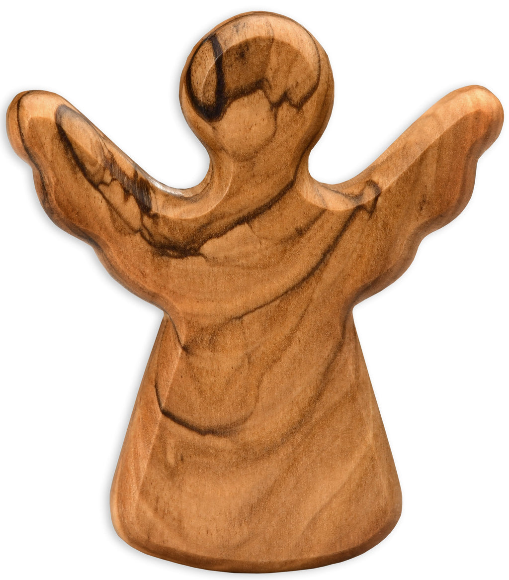 Second choice: Guardian angel as a tactile object made of olive wood – with minor flaws-0