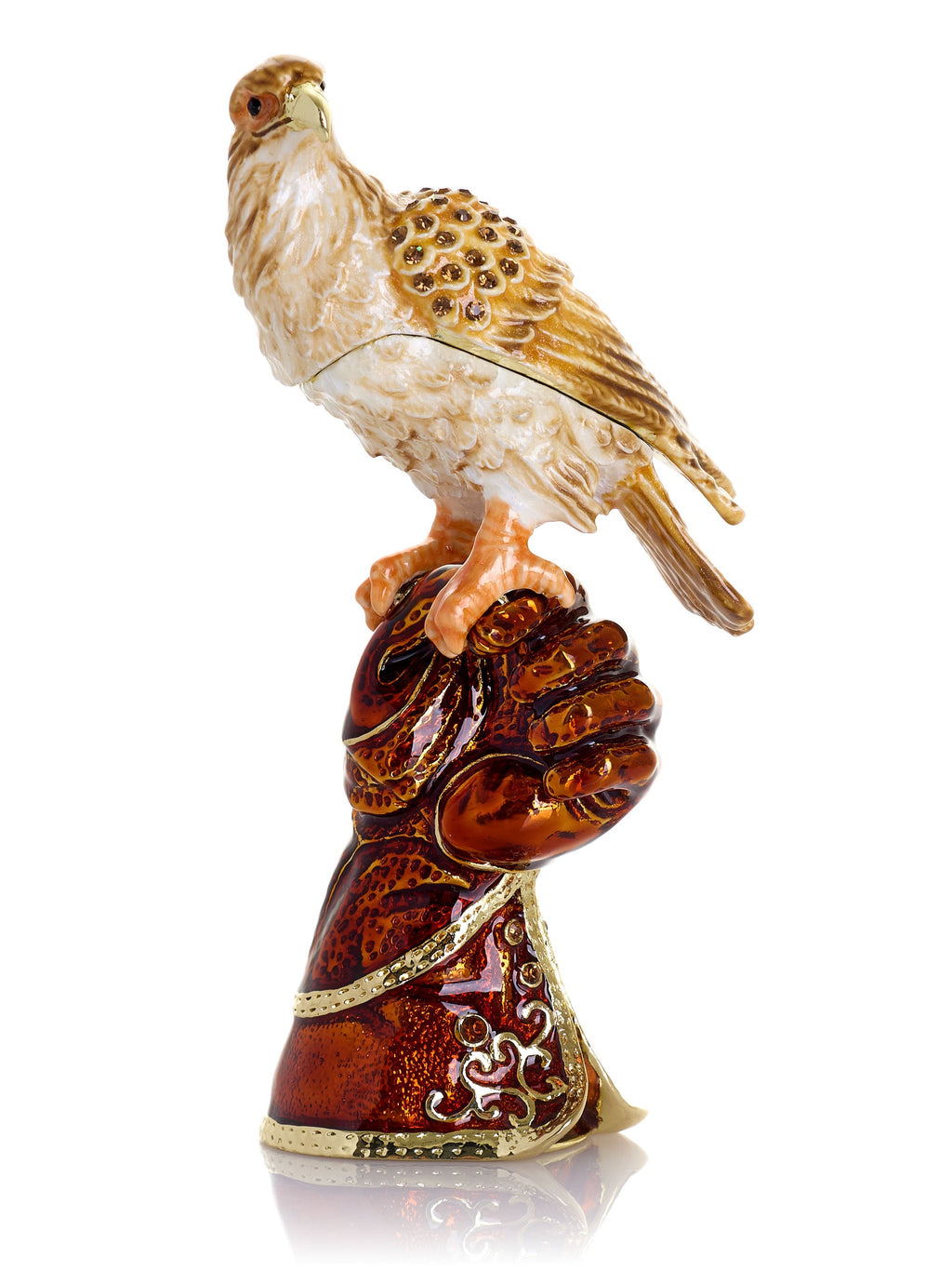 Majestic Eagle on Tree Trunk Trinket Box-0
